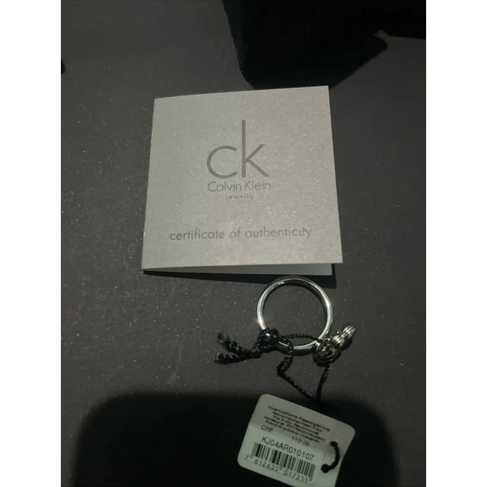 NWT‎ CALVIN KLEIN SILVER SPIN FIDGET RING SIZE 7 MSRP $110